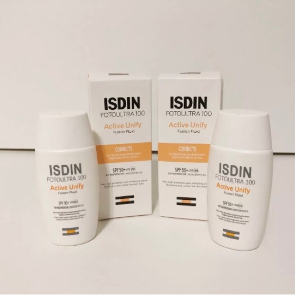 🌸 Isdin FotoUltra100 Active Unify Color Sunscreen SPF50+ Fusion Fluid, Lot 2